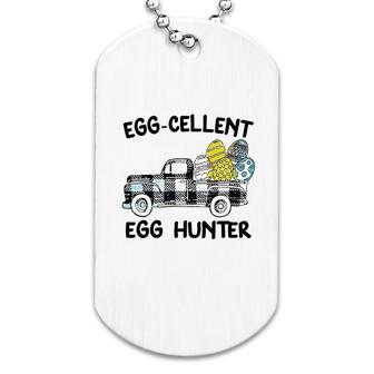 Eggcellent Egg Hunter Truck Dog Tag | Mazezy
