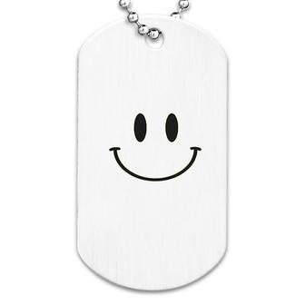 Emoticon Smile Face Dog Tag | Mazezy