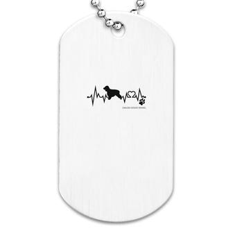 English Cocker Spanieldog Heartbeat Dog Paw Dog Lovers Gift For Dog Moms And Dads Dog Tag - Seseable