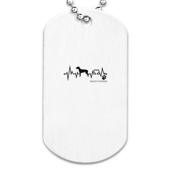 English Foxhounddog Heartbeat Dog Paw Dog Lovers Gift For Dog Moms And Dads Dog Tag - Seseable