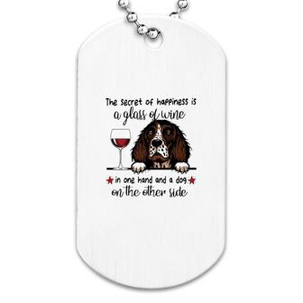 English Springer Spaniel The Secret Of Happiness Dog Tag | Mazezy