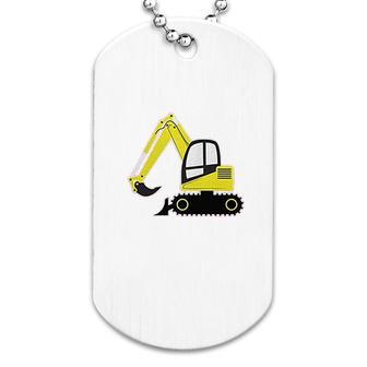 Excavator Construction Dirt Dog Tag | Mazezy