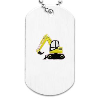 Excavator Construction Dirt Dog Tag | Mazezy