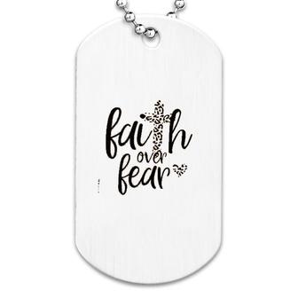 Faith Over Fear Dog Tag | Mazezy UK