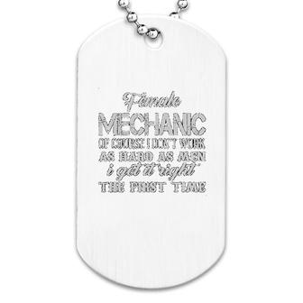 Female Mechanical Engineer Of Course Dog Tag | Mazezy
