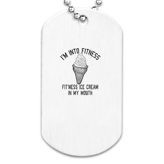 Fitness Ice Cream In My Mouth Dog Tag | Mazezy