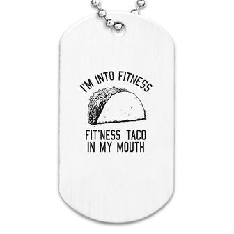 Fitness Taco Funny Gym Cool Humor Dog Tag | Mazezy