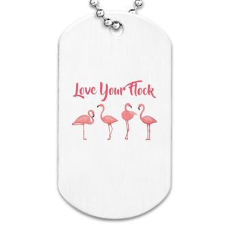 Flamingo Love Your Flock Dog Tag | Mazezy