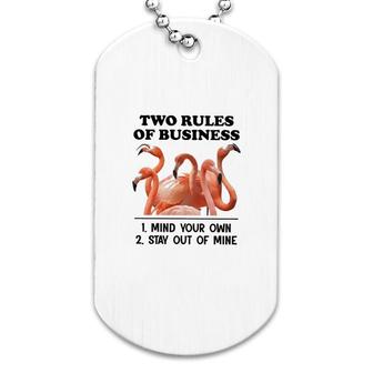 Flamingo Rules Dog Tag | Mazezy
