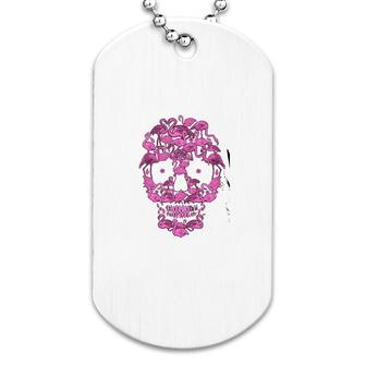 Flamingo Skull Dog Tag | Mazezy