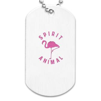 Flamingo Spirit Animal Funny Pink Bird Dog Tag | Mazezy