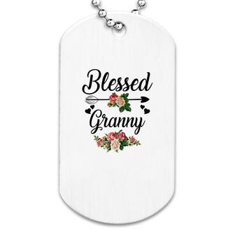 Flower Blessed Granny Dog Tag | Mazezy