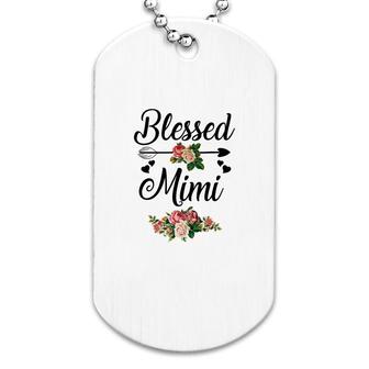 Flower Blessed Mimi White Dog Tag | Mazezy AU