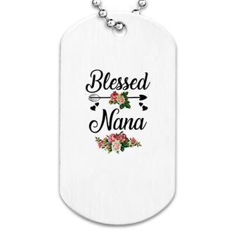 Flower Blessed Nana Dog Tag | Mazezy