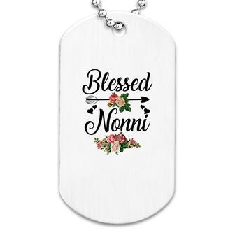 Flower Blessed Nonni Dog Tag | Mazezy