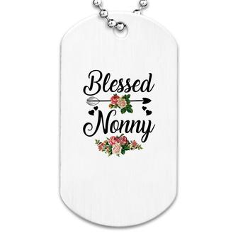 Flower Blessed Nonny Dog Tag | Mazezy