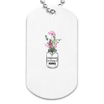 Flower Happiness Is Being A Nonna Dog Tag | Mazezy