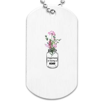Flower Happiness Is Being A Nonni Dog Tag | Mazezy