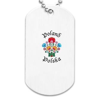 Folk Art Flowers Polska Polish Day Dog Tag | Mazezy
