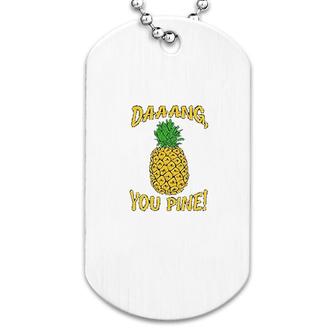 Food Vegan Funny Pineapple Dog Tag | Mazezy