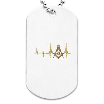 Freemason Heartbeat Masonic Heartbeat Dog Tag | Mazezy DE