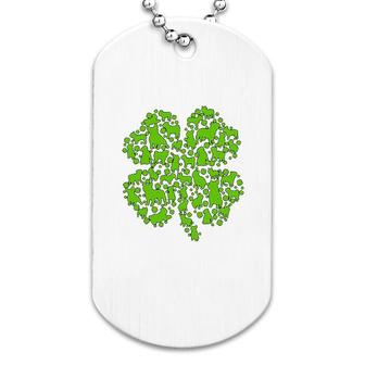 Frenchie St Patricks Day Shamrock Dog Tag | Mazezy