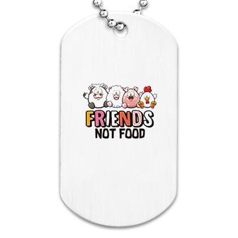 Friends Not Food Pro Vegan Dog Tag | Mazezy