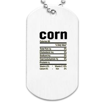 Funny Corn Nutrition Dog Tag | Mazezy