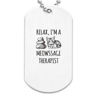 Funny Massage Therapist Therapy Gift Dog Tag | Mazezy