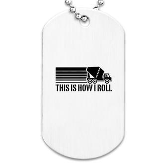 Funny Mixer Driver White Dog Tag | Mazezy