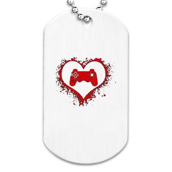 Gamer Heart Valentines Day Dog Tag | Mazezy