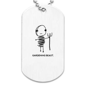 Gardening Beast Funny Dog Tag | Mazezy