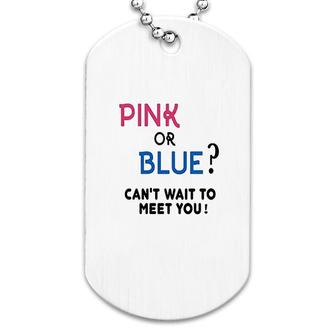 Gender Reveal Team Pink Or Blue Funny Dog Tag | Mazezy