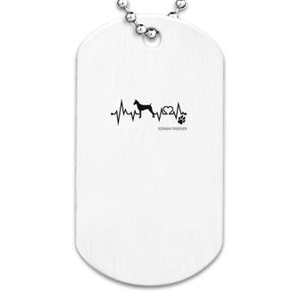 German Pinscherdog Heartbeat Dog Paw Dog Lovers Gift For Dog Moms And Dads Dog Tag - Seseable