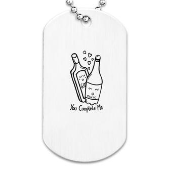 Gin And Tonic You Complete Me Dog Tag | Mazezy