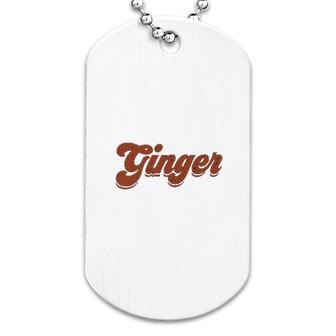 Ginger Hair Color Retro Babe Dog Tag | Mazezy