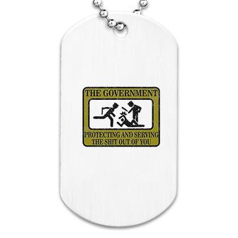 Government Protecting And Serving Dog Tag | Mazezy