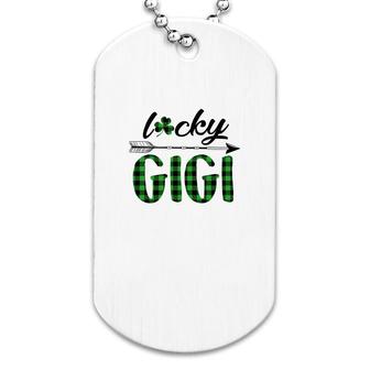 Green Plaid Lucky Gigi Dog Tag | Mazezy