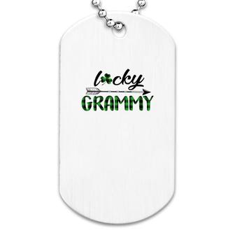 Green Plaid Lucky Grammy Dog Tag | Mazezy