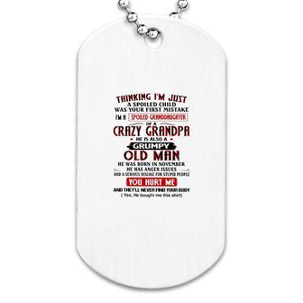 Grumpy Old Man Born In November Dog Tag | Mazezy