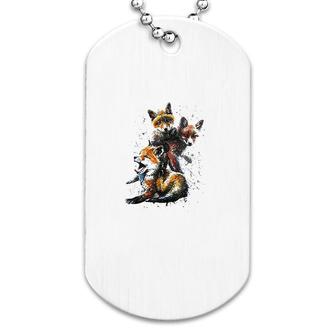 Hand Painted Fox Dog Tag | Mazezy