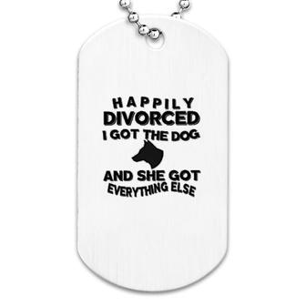 Happily Divorced Dog Tag | Mazezy