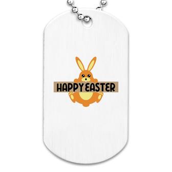 Happy Easter With Bunny Dog Tag | Mazezy