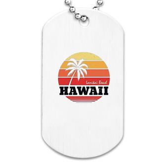 Hawaii Lanikai Beach Retro 90s Dog Tag