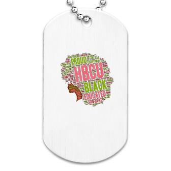 Hbcu Black And Educated Pink And Green Dog Tag | Mazezy