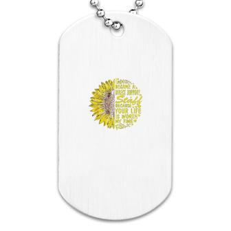 I Became Direct Support Staff Sunflower Dog Tag | Mazezy