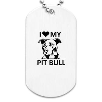 I Heart My Pitbull Dog Tag | Mazezy