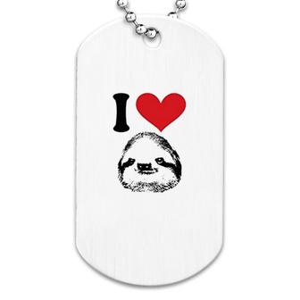 I Heart Sloth Dog Tag | Mazezy