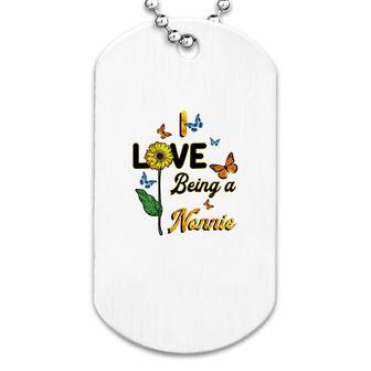 I Love Being A Nonnie Dog Tag | Mazezy