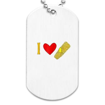 I Love Buttered Corn Dog Tag | Mazezy
